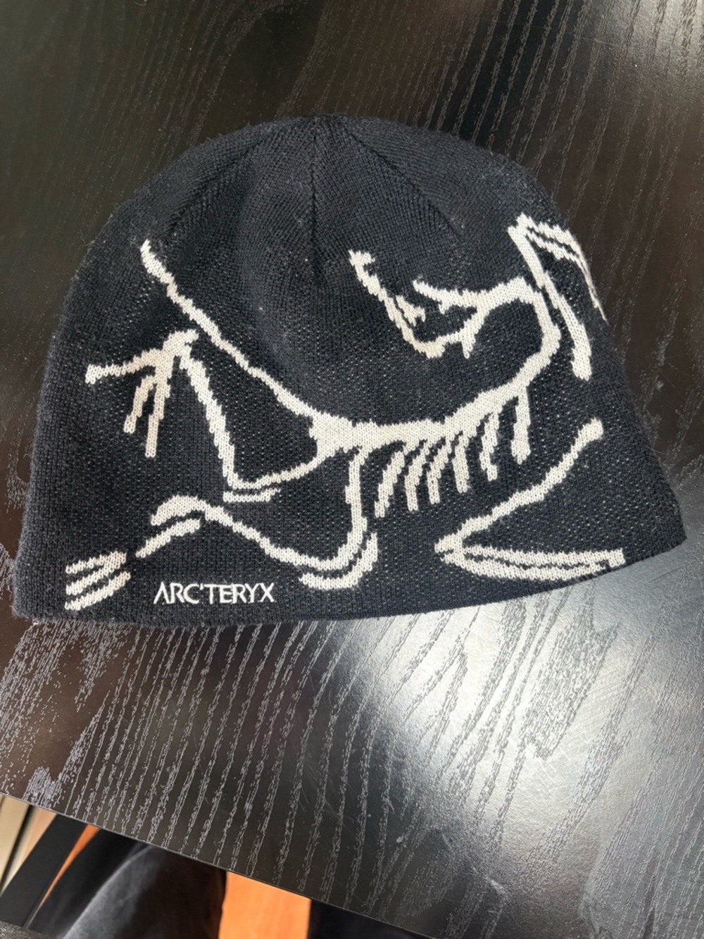 Arc'teryx Black and White Skeleton Logo Beanie